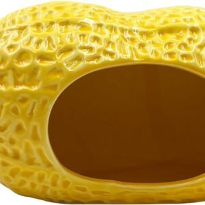 Peanut Shaped Candy Bowl Yellow Ceramic Dish Funny Vegetable.jpg