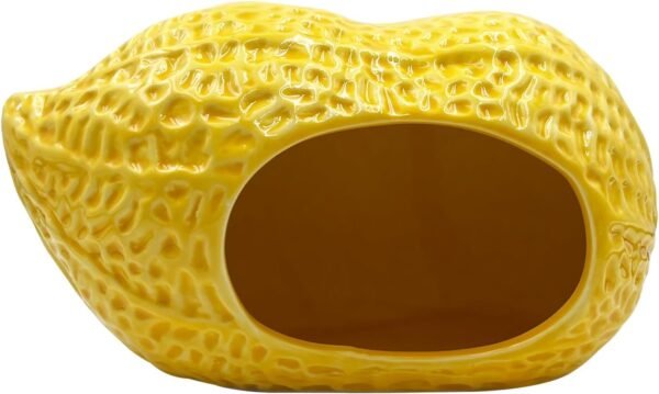 Peanut Shaped Candy Bowl Yellow Ceramic Dish Funny Vegetable.jpg