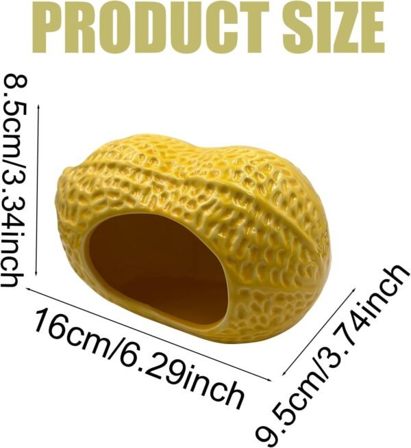 Peanut Shaped Candy Bowl Yellow Ceramic Dish Funny Vegetable Holder Decorative Serving Bowl for Candy 1Pcs.jpg
