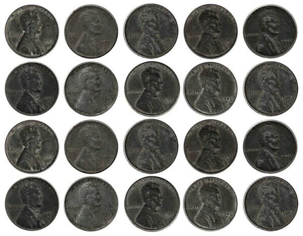 Rare WWII World War Steel Penny Old Coin Collection 20 Coin.jpg