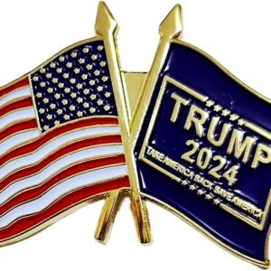Trump 2024 Pin Badge Brooch Trump for President USA Flag.jpg