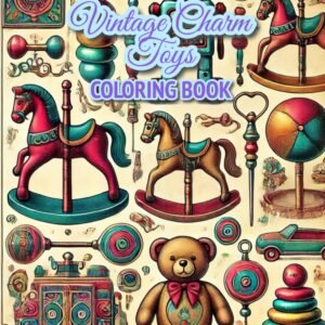 Vintage Charm Toys Coloring Book Featuring Spinning Tops Rocking Horses.jpg