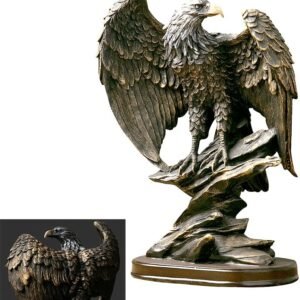 fazhongfa Eagle Statue Decor Bronzed Resin Sculpture Collectible Decorative for.jpg