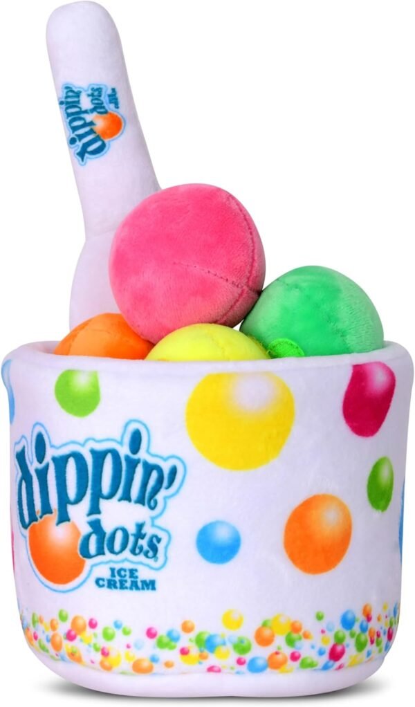 iscream Dippin Dots 7.5 x 7 Pillow Set with Plushie Spoon and 8 Colorful Dots.jpg