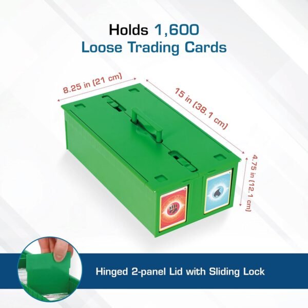1751455453 BCW Collectible Card Bin Green Holds up to 1600 Cards Plastic Storage Box for Pokemon MTG Sports Cards 6 Pack.jpg