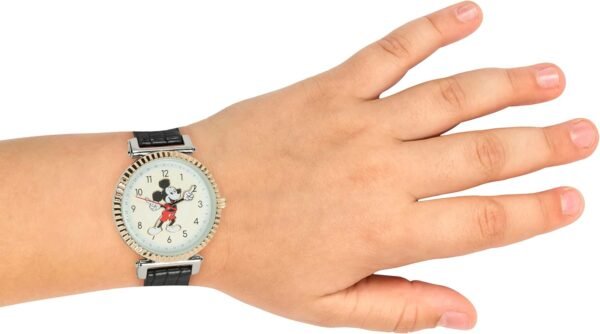 1751549056 Accutime Disney 100 Mickey Mouse Black Analog Watch for Men Adults with Leather Band Japanese Quartz Movement Model MK5571AZ.jpg