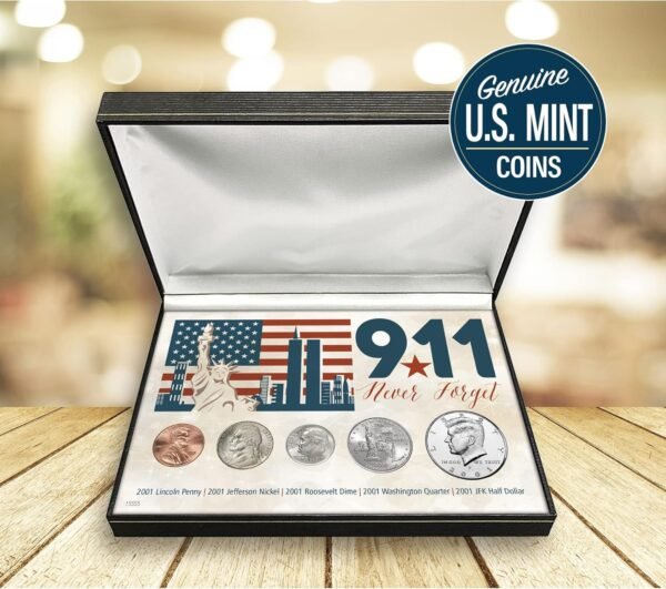 1751678650 9 11 Never Forget Coin Collection in Display Box September 11 2001 Five Piece Coin Set.jpg