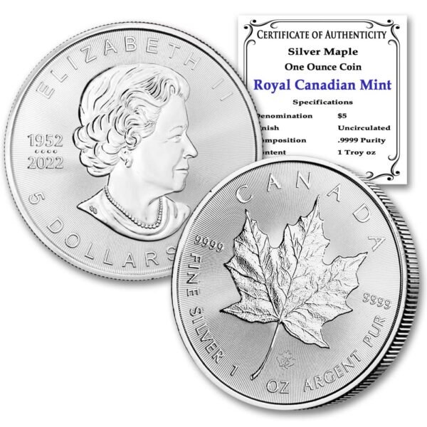 1751747052 2023 Lot of 10 1 oz Canadian Silver Maple Leaf Coins Brilliant Uncirculated with Certificates of Authenticity 5 Seller BU.jpg