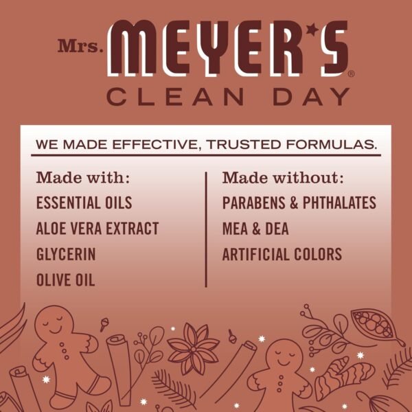 1751862255 MRS. MEYERS CLEAN DAY Liquid Hand Soap Limited Edition Gingerbread Scent 12.5 Ounce Bottle.jpg
