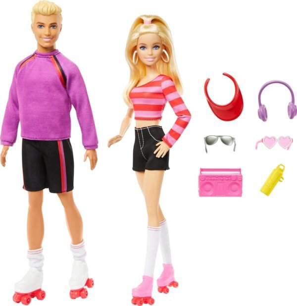 1751999052 Barbie Fashionistas Set with 2 Fashion Dolls 6 Accessories Ken Roller Skating Fashion Dolls 65th Anniversary Collectible Amazon Exclusive.jpg