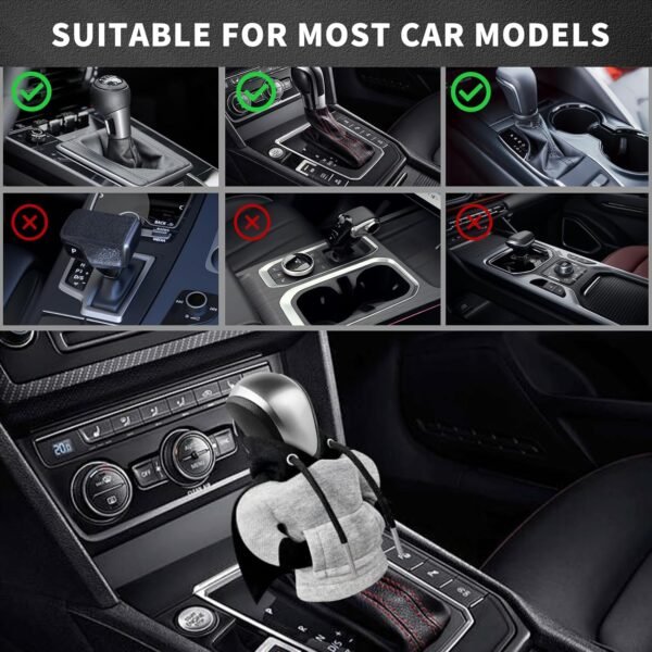 1752038653 Gear Shift Hoodie Cover Universal Car Shift Knob Protector Black Cape Mini Shifter Hoodie Cute Automotive Interior Accessories for Cars Trucks SUVsBlack.jpg