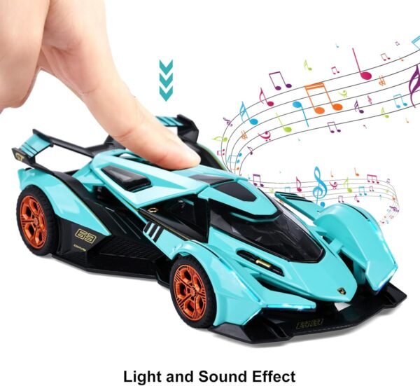 1752301450 SASBSC Toy Cars Lambo V12 Sports Car Toy with Light and Sound Diecast Metal Model Cars for 3 Year Old Boys Pull Back Race Car Gift Toys for Kids Ages 3 Blue.jpg