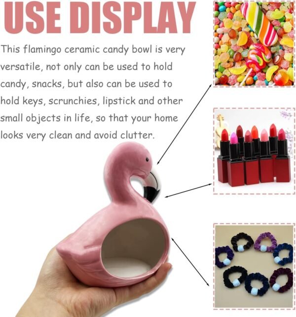 1752395053 Flamingo Ceramic Candy Bowl Pink Flamingo Candy Dish Cute Flamingo Serving Dish Flamingo Decorative Bowl Flamingo Candy Holder for Home Decor.jpg