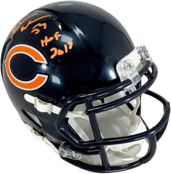 1752510253 Brian Urlacher Autographed Chicago Bears Football Mini Helmet Hand Signed with James Spence Authentication JSA.jpg
