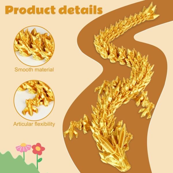 1752722654 Small Dragon Eggs with Dragon Inside 3D Printed Surprise Funny Gifts for Kids Articulated Dragon Fidget Toys for Adults Executive Desk Toys Office Room Decor Gold.jpg