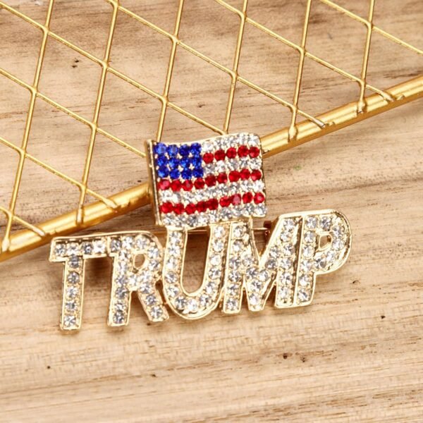 1752809054 Trump Pin with USA Flag Crystal Trump Lapel Brooch Memorabilia Gift for 2024 United States Presidential Election white red blue.jpg
