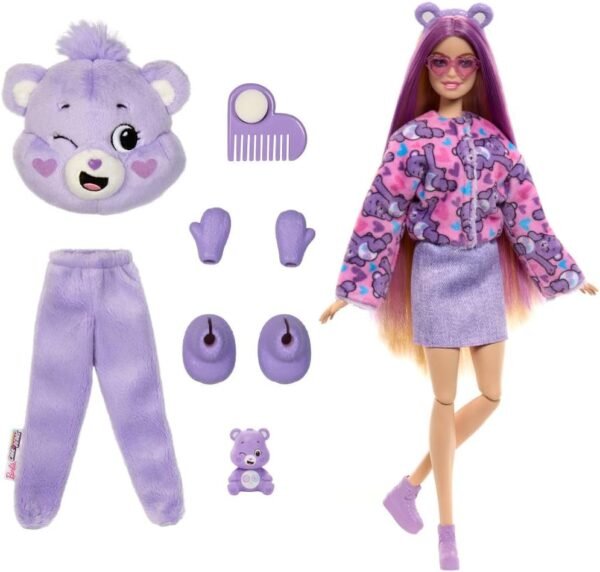 1753327452 Barbie Cutie Reveal Doll Accessories Care Bears Series with Share Bear Costume 10 Surprises Including Color Change Mini Bear.jpg