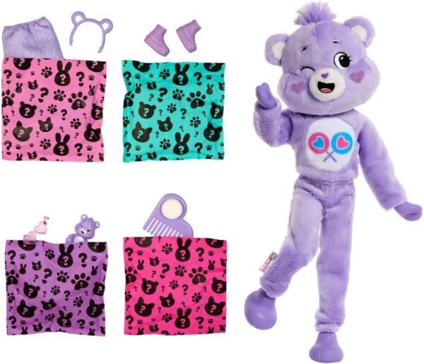 1753327453 Barbie Cutie Reveal Doll Accessories Care Bears Series with Share Bear Costume 10 Surprises Including Color Change Mini Bear.jpg