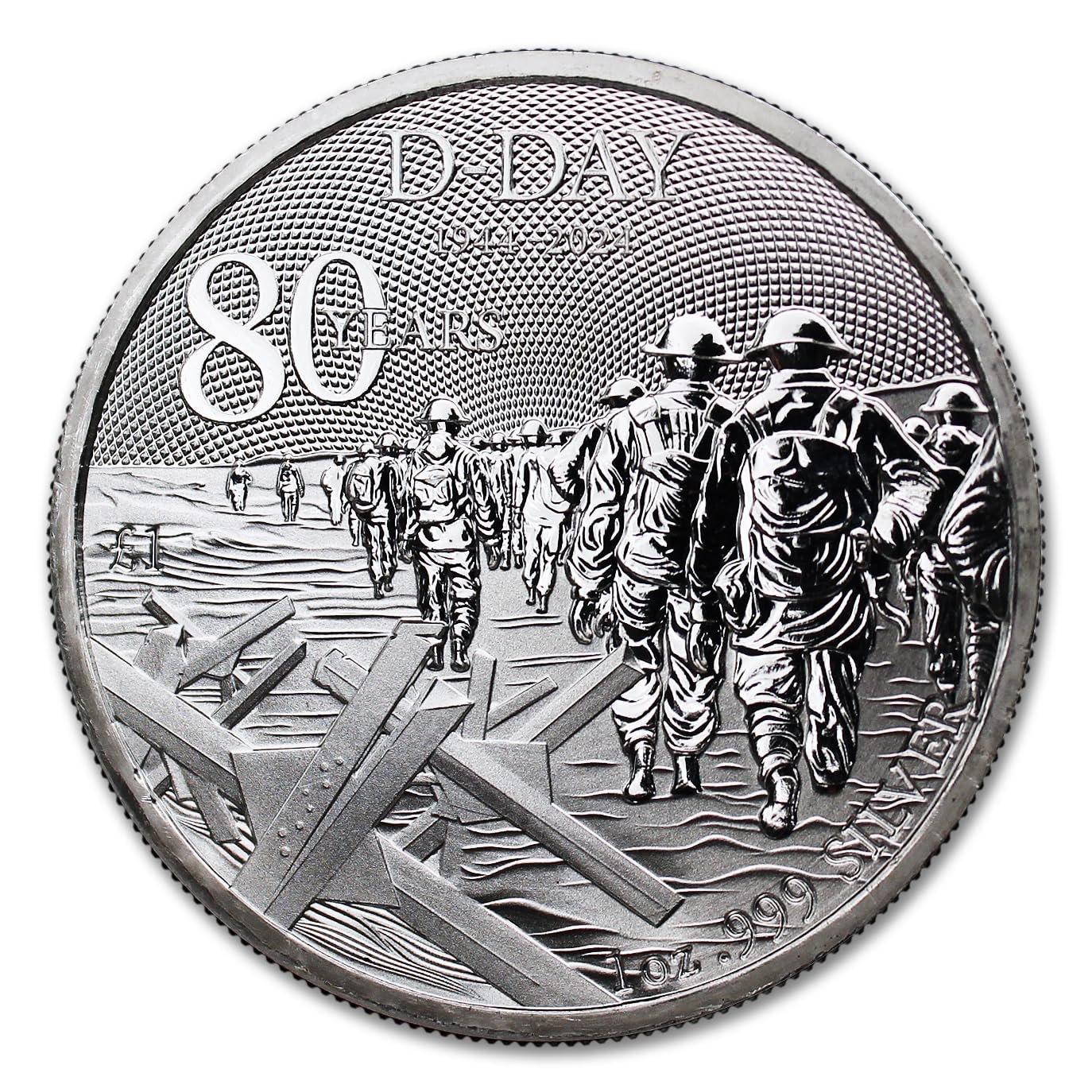 1753449854 2024 1 oz Alderney .999 Silver D Day 80th Anniversary Coin Brilliant Uncirculated with Certificate of Authenticity 1 Troy ounce 1 Seller BU.jpg