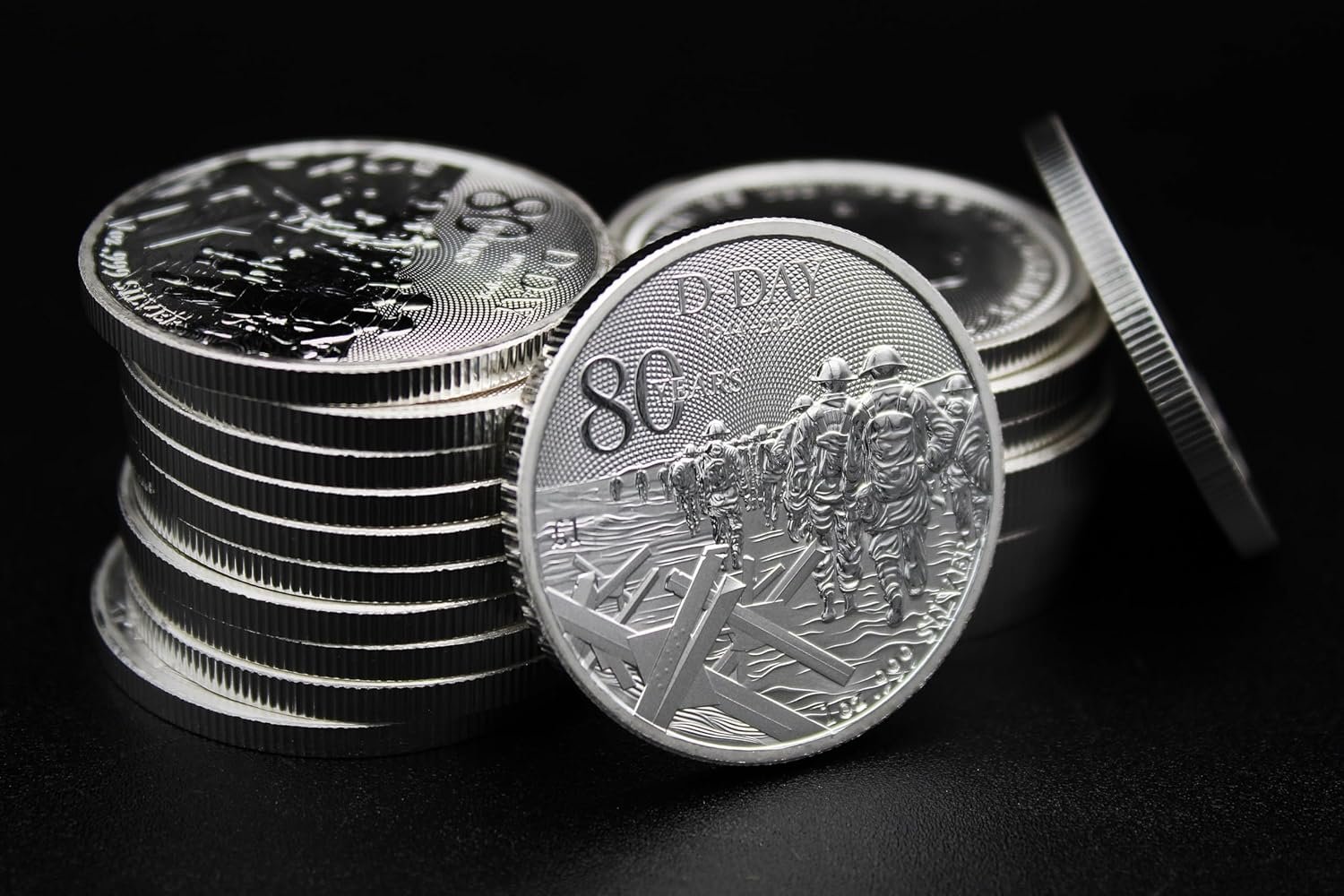 1753449857 2024 1 oz Alderney .999 Silver D Day 80th Anniversary Coin Brilliant Uncirculated with Certificate of Authenticity 1 Troy ounce 1 Seller BU.jpg