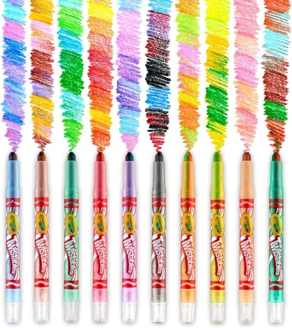1753496652 Crayola Swirl Mini Twistables Crayons 10ct Multicolor Crayons for Kids No Sharpening Great for Art Projects Nontoxic 3.jpg