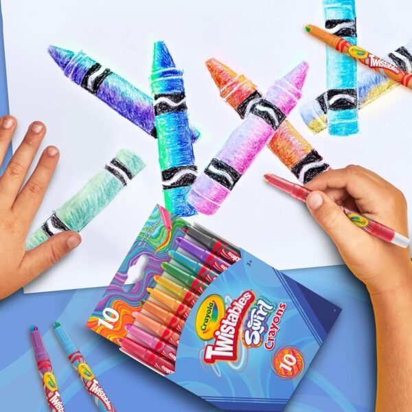 1753496653 Crayola Swirl Mini Twistables Crayons 10ct Multicolor Crayons for Kids No Sharpening Great for Art Projects Nontoxic 3.jpg