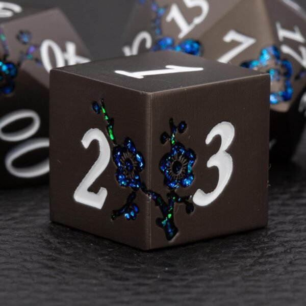 1753773853 Metallic Glitter Flowe Dice Set7pcs DND Polyhedral Dice Set with Gift BoxMetal Polyhedral RPG Dice for Table GamePearl Gun Blue.jpg