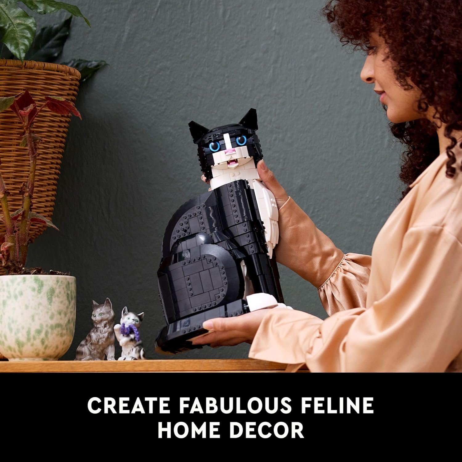 1753914253 LEGO Ideas Tuxedo Cat Building Sets for Adults Ages 18 DIY Crafts Kit for Home Decor Living Room or Bedroom Gift for Birthdays 21349.jpg