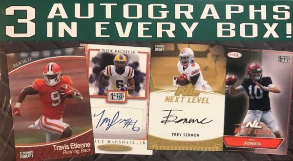 2021 SAGE Hit Premier Draft High Series Football BLASTER box 63 cardsbx incl. THREE Autograph cards.jpg
