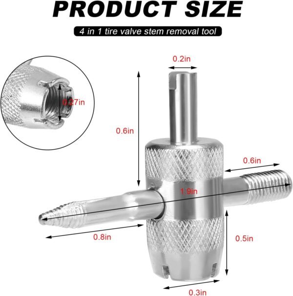 4 Way Valve Core Tool Tire Valve Tools 4 in 1 Tyre Valve Core Tool Tire Stem Core Wrench Multifunctional 4 Way Valve Stem Remover Tire Repair Tool for Car Motorcycle Bicycle.jpg