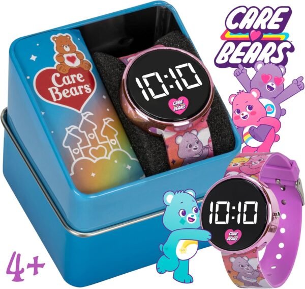 Accutime Care Bears Kids Digital Watch Collectible Tin Easy to Read Round LED Display.jpg