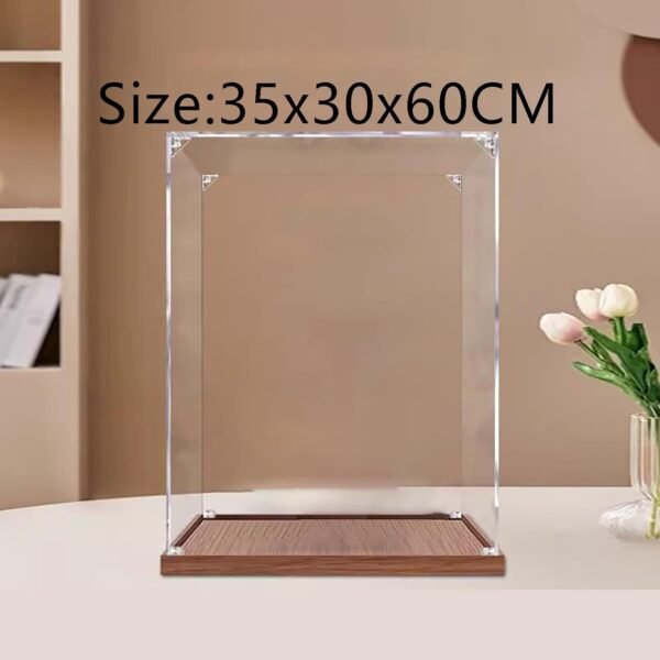 Applicable to Lego Doll Collections Acrylic Display Box35x30x60CMProtect Your Collectibles from Dust with a Clear Showcase WOODCOLOR ABACKGROUND.jpg
