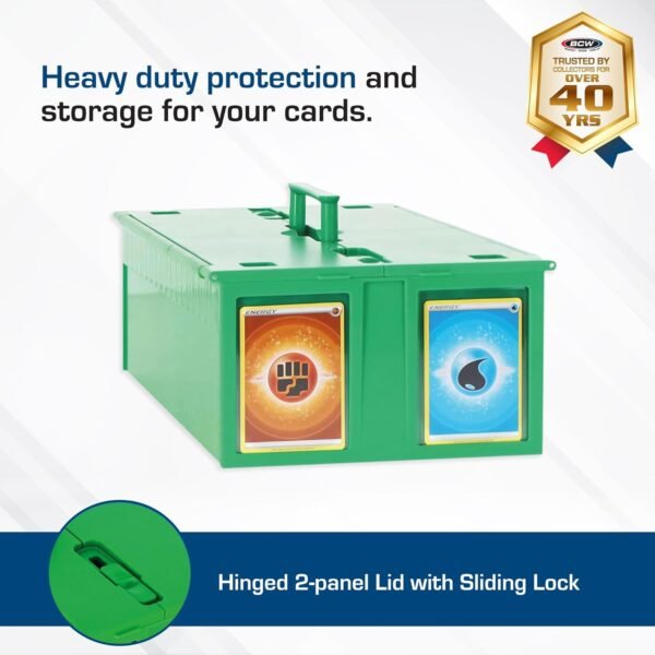 BCW Collectible Card Bin Green Holds up to 1600 Cards Plastic Storage Box for Pokemon MTG Sports Cards 6 Pack.jpg