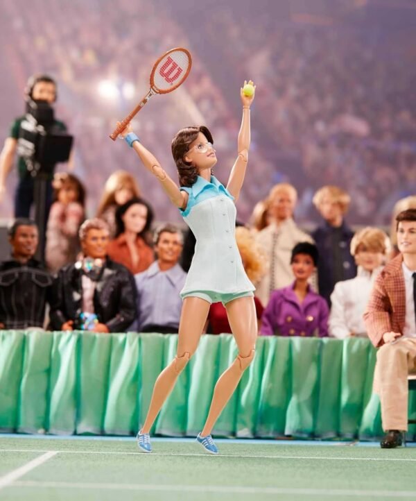 Barbie Inspiring Women Series Billie Jean King Collectible Doll Approx. 12 in Wearing Tennis Dress and Accessories with Doll Stand and Certificate of Authenticity.jpg