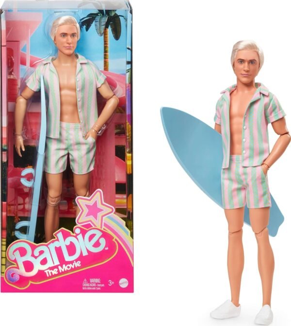 Barbie The Movie Ken Doll Wearing Pastel Pink and Green.jpg