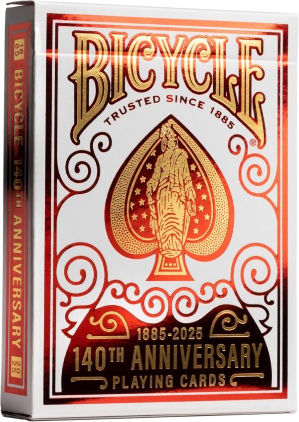 Bicycle 140th Year Anniversary Playing Cards Red and Gold Foil.jpg