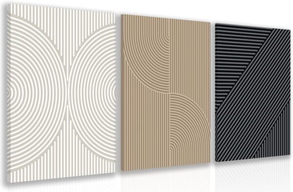 Boho Neutral Canvas Wall Art Abstract Beige Brown Black Geometric.jpg