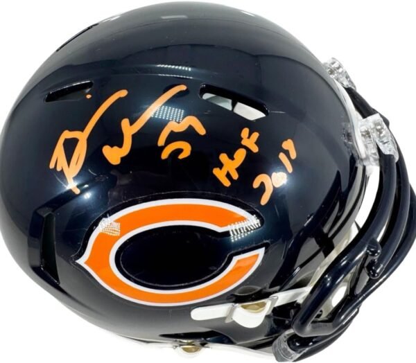 Brian Urlacher Autographed Chicago Bears Football Mini Helmet Hand Signed with James Spence Authentication JSA.jpg