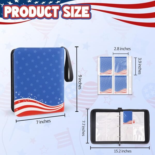 Collectible Trading Card Albums，Card Binder Fits 400 Cards with 50 Removable Sleeves，Display Game Card Case book Holder for TCG Sports Card.jpg
