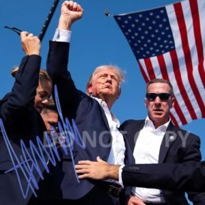 Donald Trump president reprint signed autographed 11x14 assassination poster photo.jpg