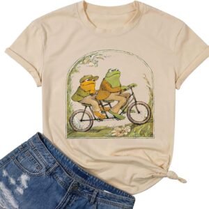 Frog Shirt for Women Classic Book T Shirt Vintage Graphic Tee.jpg
