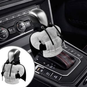 Gear Shift Hoodie Cover Universal Car Shift Knob Protector Black.jpg