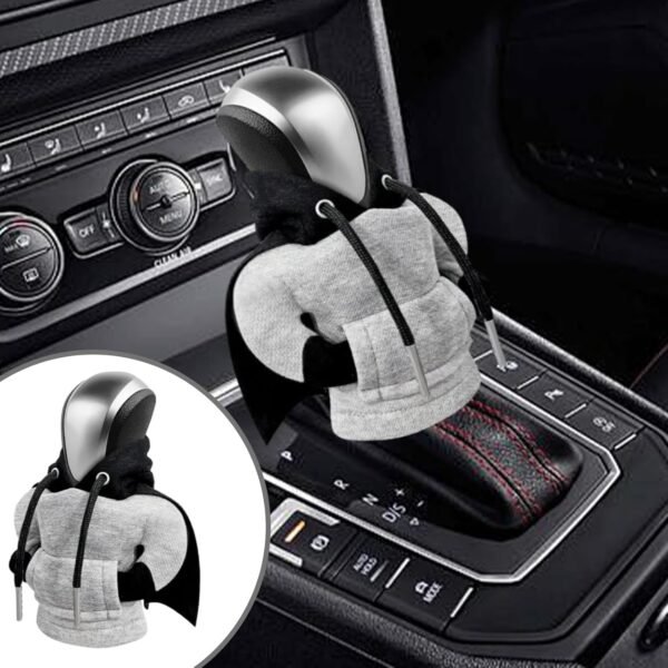 Gear Shift Hoodie Cover Universal Car Shift Knob Protector Black.jpg