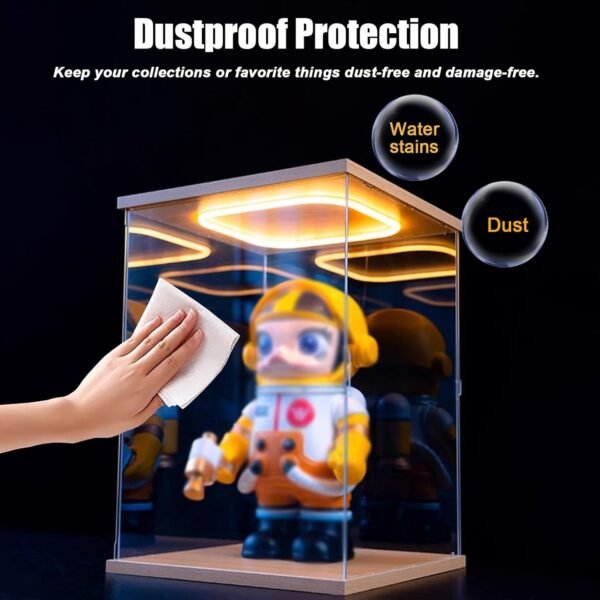 High Clear Acrylic Display Case for Figures 4 6 8 10 12 14 16 20 24 Tall Display Storage Box with Light and Door Show Cubes for Dolls Collectables35x35x60cm14x14x24in.jpg