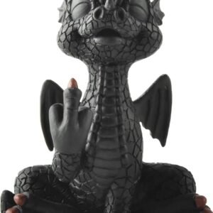 JFSM INC 5 Black Dragon Raising Middle Finger Funny Figurine.jpg