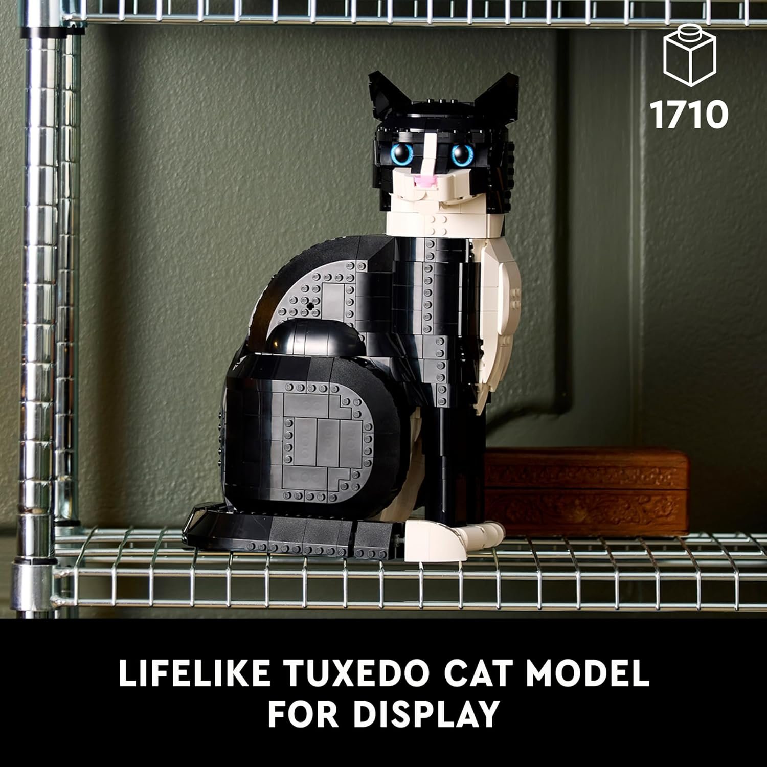 LEGO Ideas Tuxedo Cat Building Sets for Adults Ages 18 DIY Crafts Kit for Home Decor Living Room or Bedroom Gift for Birthdays 21349.jpg