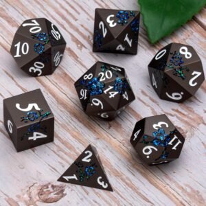 Metallic Glitter Flowe Dice Set7pcs DND Polyhedral Dice Set with.jpg