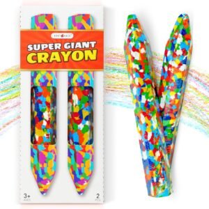 Multicolor Crazy Giant Crayon Pack 2PC 8 inches Long Perfect.jpg