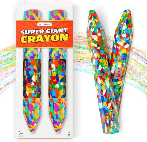 Multicolor Crazy Giant Crayon Pack 2PC 8 inches Long Perfect.jpg