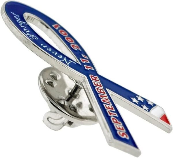 PinMart 911 September 11 We Will Never Forget Awareness Ribbon Lapel Pin.jpg